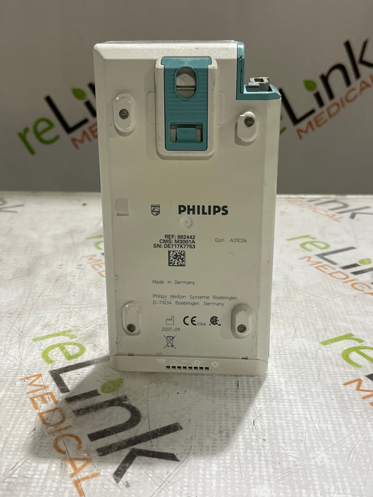 Philips M3001A-A01C06 Fast SpO2, NIBP, ECG, Temp, IBP MMS Module