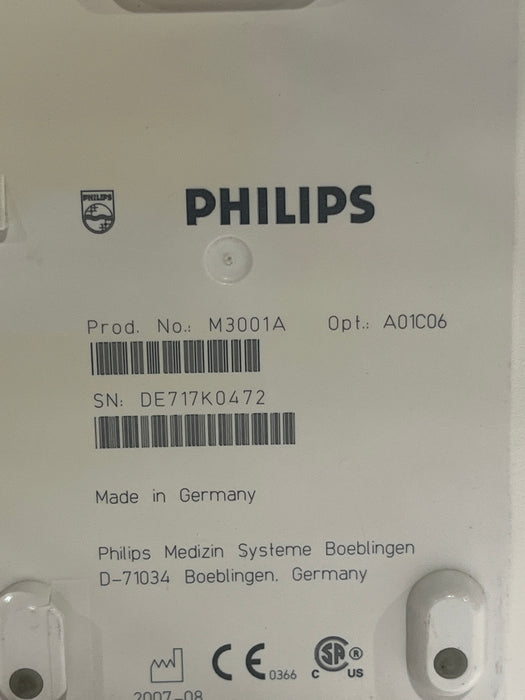 Philips M3001A-A01C06 Fast SpO2, NIBP, ECG, Temp, IBP MMS Module