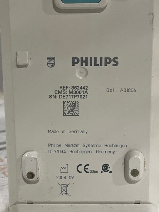 Philips M3001A-A01C06 Fast SpO2, NIBP, ECG, Temp, IBP MMS Module