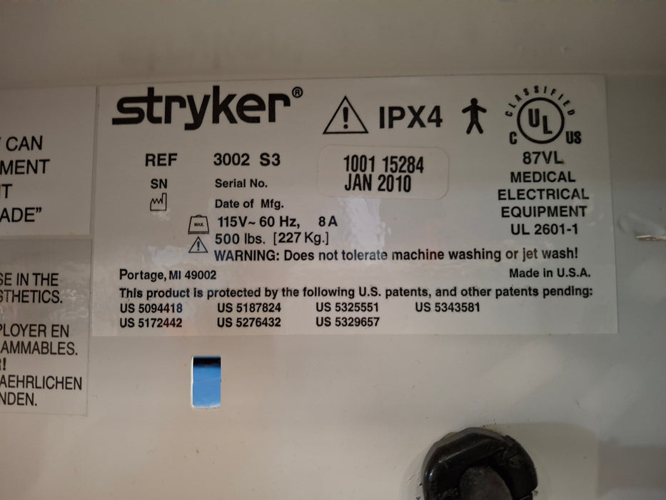 Stryker Secure III 3002 Hospital Bed