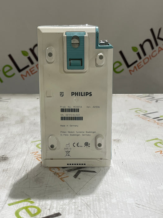 Philips M3001A-A01C06 Fast SpO2, NIBP, ECG, Temp, IBP MMS Module