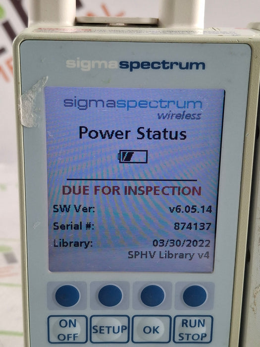 Baxter Sigma Spectrum 6.05.14 with A/B/G/N Battery Infusion Pump