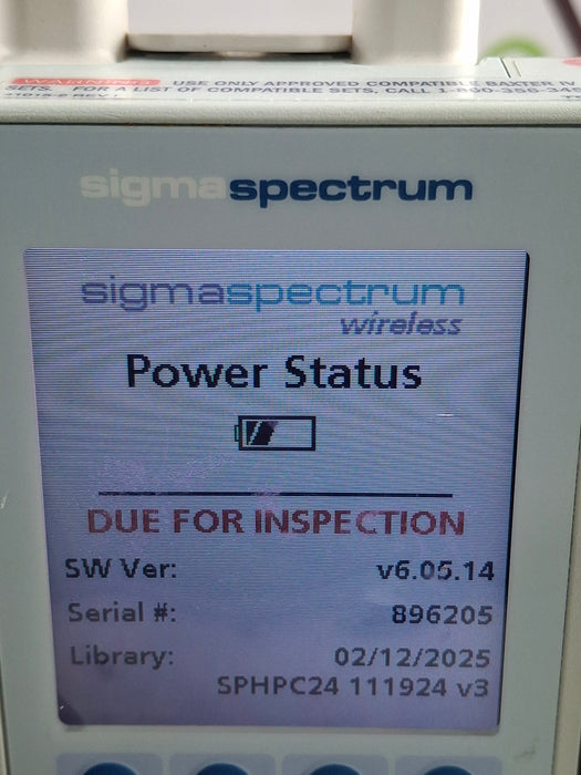 Baxter Sigma Spectrum 6.05.14 with A/B/G/N Battery Infusion Pump