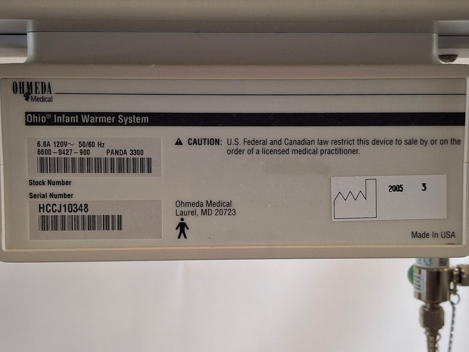 Ohmeda Medical Panda 3300 Infant Warmer