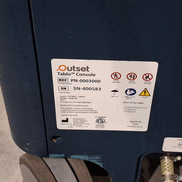 Outset Medical Tablo Console Hemodialysis System