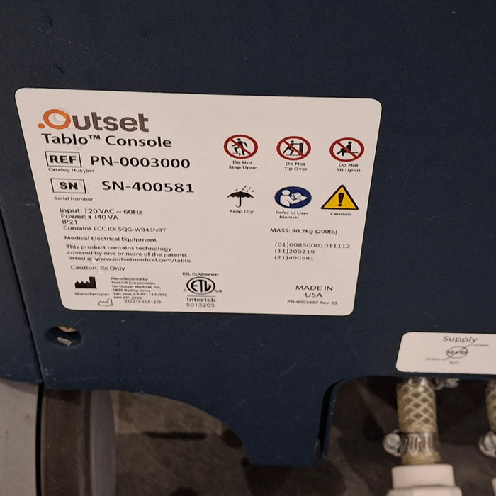 Outset Medical Tablo Console Hemodialysis System