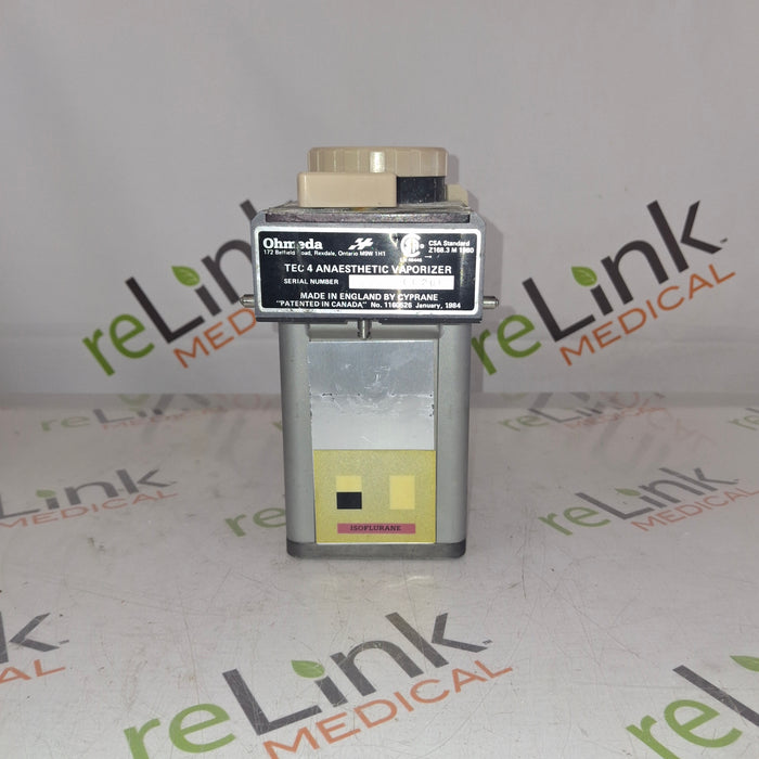 Ohmeda Medical Isotec 4 Isoflurane Vaporizer
