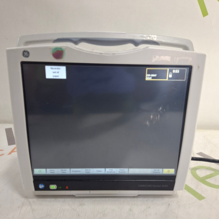 GE Healthcare Carescape B450 Critical Care Patient Monitor