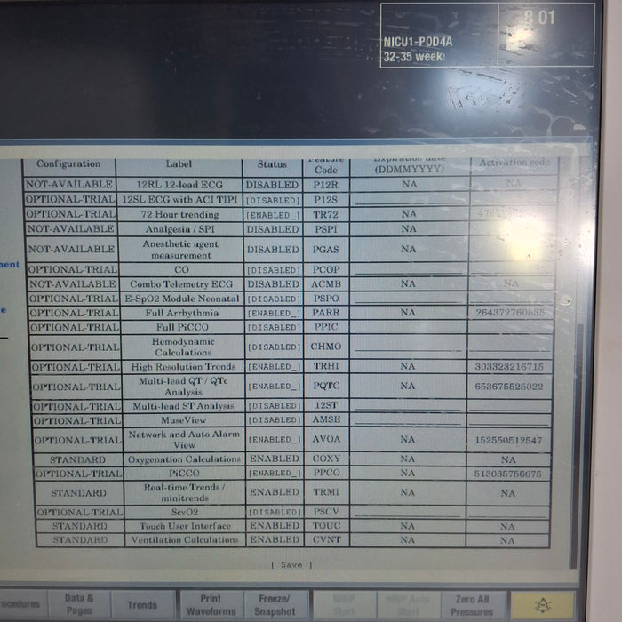 GE Healthcare Carescape B650 Neonatal Care Patient Monitor