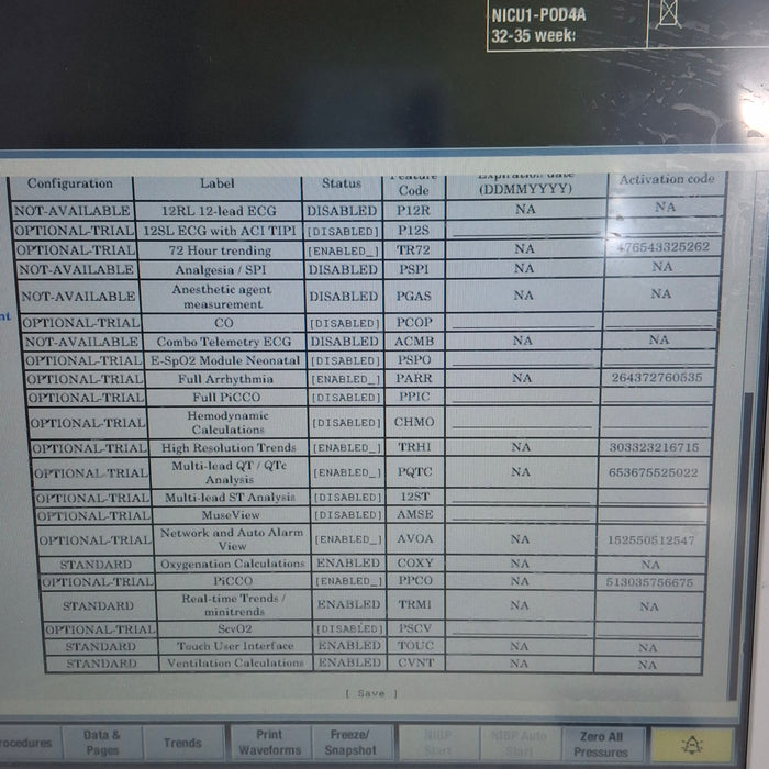 GE Healthcare Carescape B650 Neonatal Care Patient Monitor