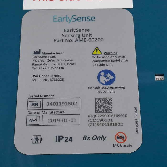 EarlySense Ltd. EarlySense Sensing Unit