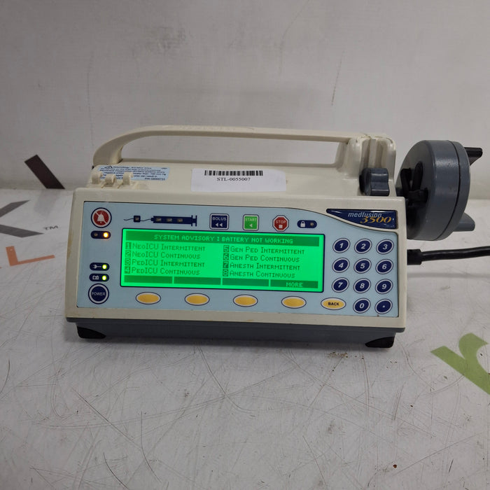 Smiths Medical Medfusion 3500 Version 5 Syringe Infusion Pump