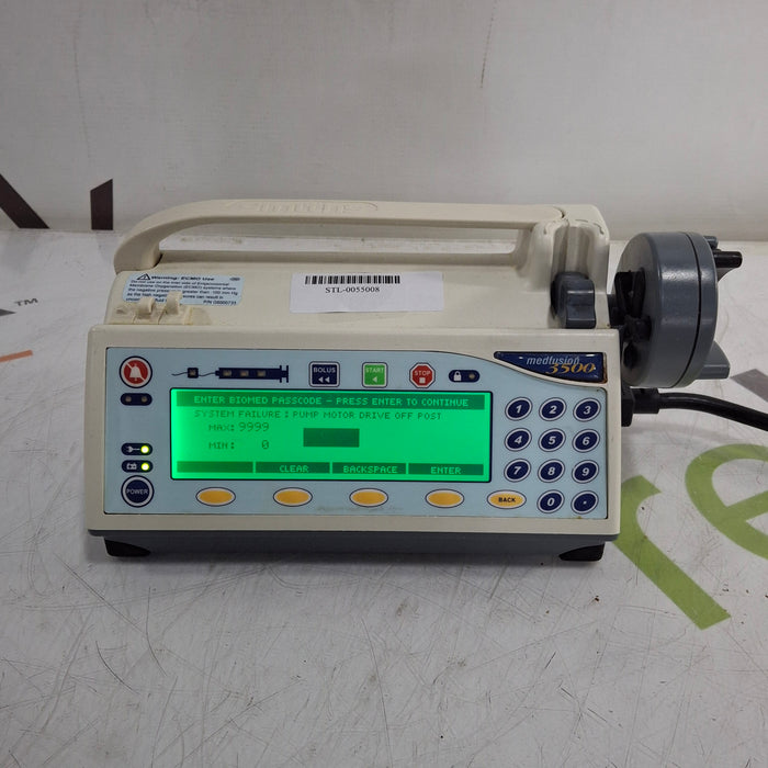 Smiths Medical Medfusion 3500 Version 5 Syringe Infusion Pump