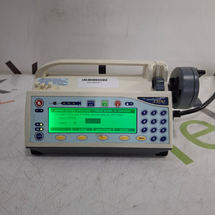 Smiths Medical Medfusion 3500 Version 5 Syringe Infusion Pump