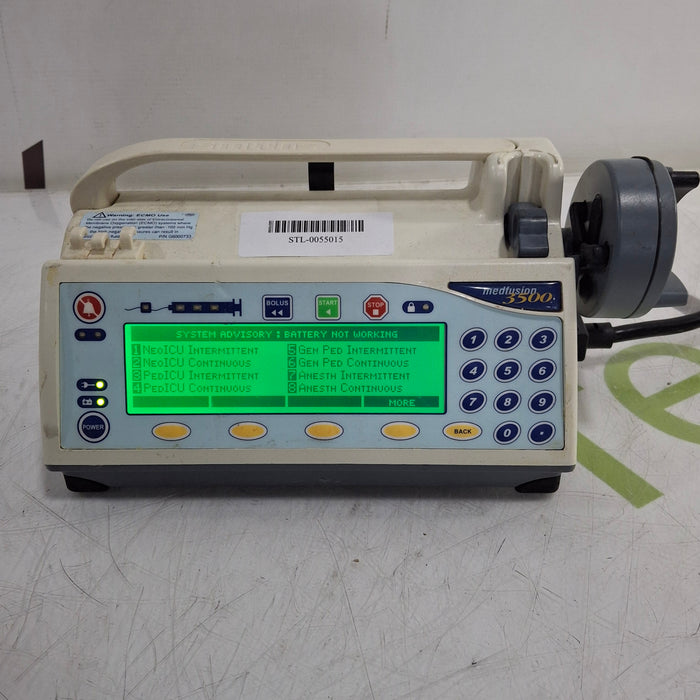 Smiths Medical Medfusion 3500 Version 5 Syringe Infusion Pump