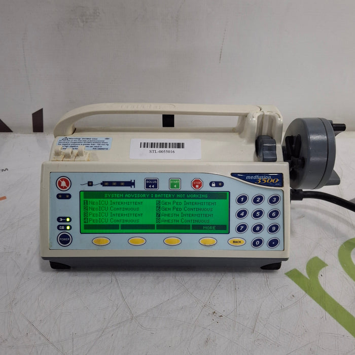 Smiths Medical Medfusion 3500 Version 5 Syringe Infusion Pump