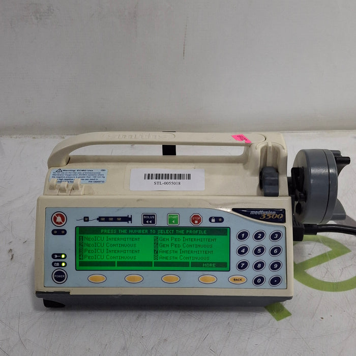 Smiths Medical Medfusion 3500 Version 5 Syringe Infusion Pump