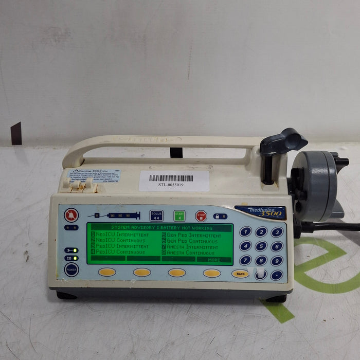 Smiths Medical Medfusion 3500 Version 5 Syringe Infusion Pump