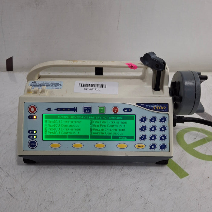 Smiths Medical Medfusion 3500 Version 5 Syringe Infusion Pump