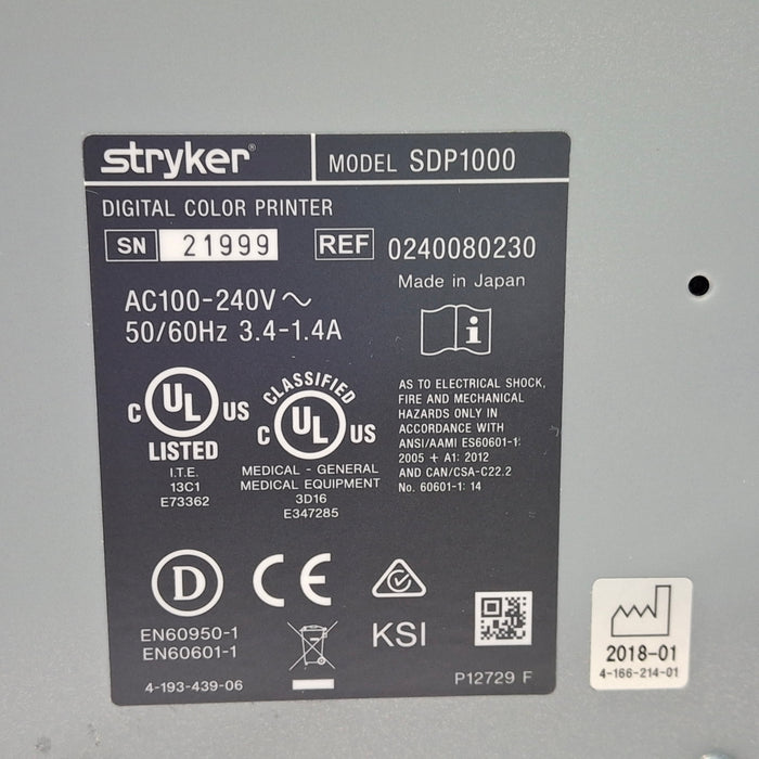 Stryker SDP1000 Digital Color Printer