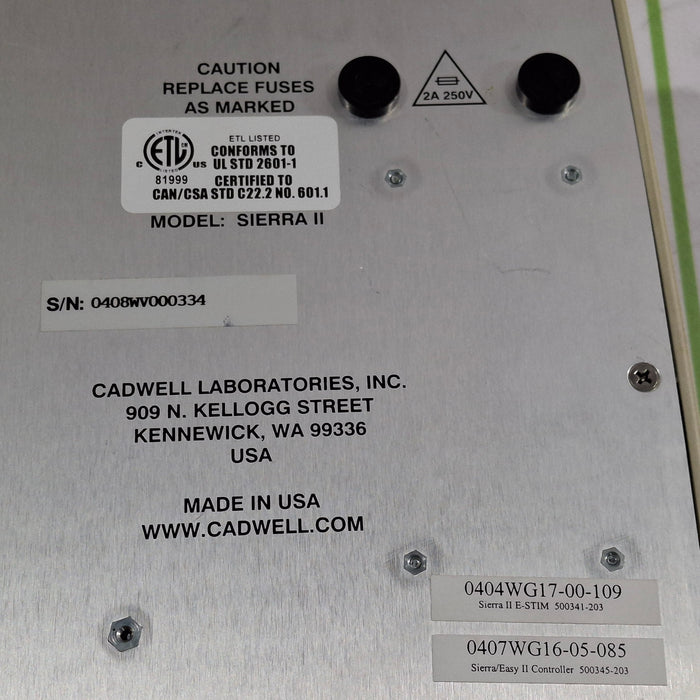 Cadwell Laboratories Inc. Sierra II Wave Console