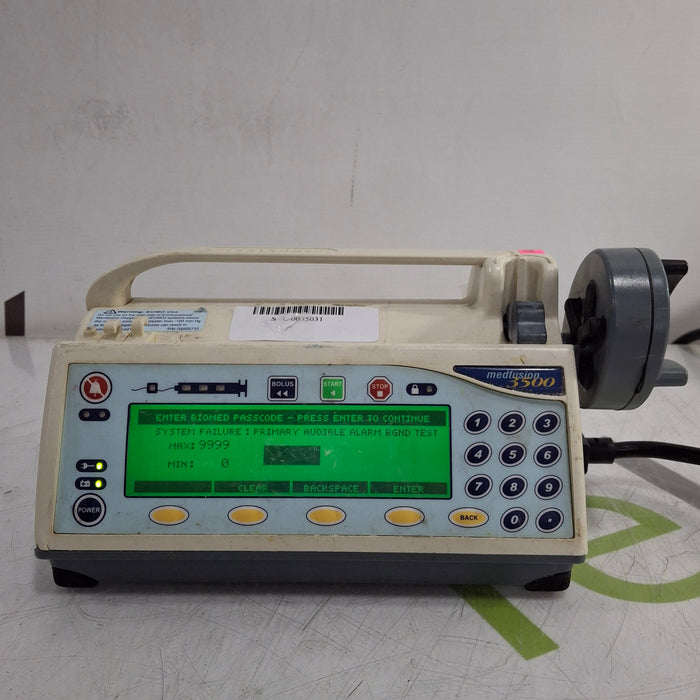 Smiths Medical Medfusion 3500 Version 5 Syringe Infusion Pump