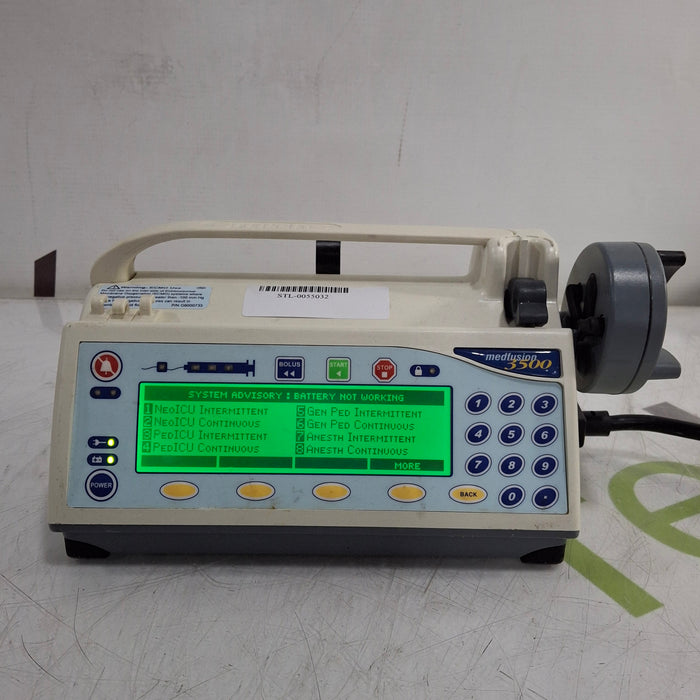 Smiths Medical Medfusion 3500 Version 5 Syringe Infusion Pump