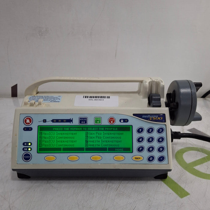 Smiths Medical Medfusion 3500 Version 5 Syringe Infusion Pump