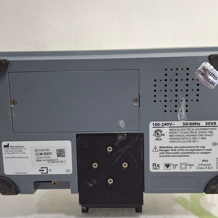 Smiths Medical Medfusion 3500 Version 5 Syringe Infusion Pump