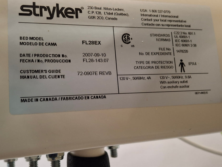 Stryker FL28EX Electric Bed GoBed II