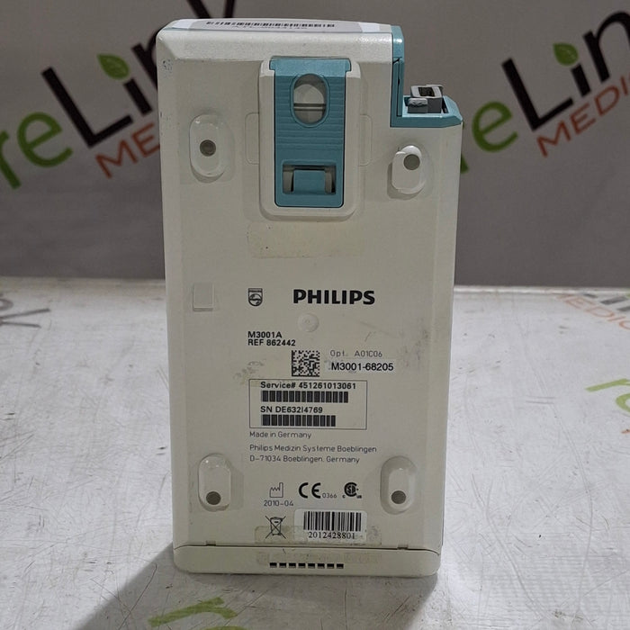 Philips M3001A-A01C06 Fast SpO2, NIBP, ECG, Temp, IBP MMS Module