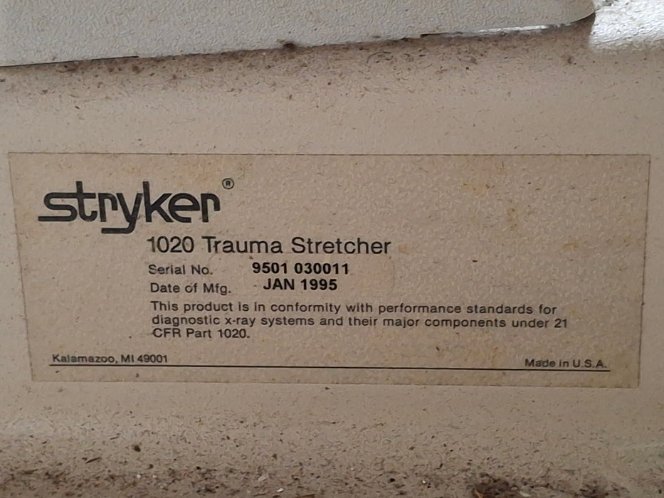 Stryker 1020 Trauma Stretcher