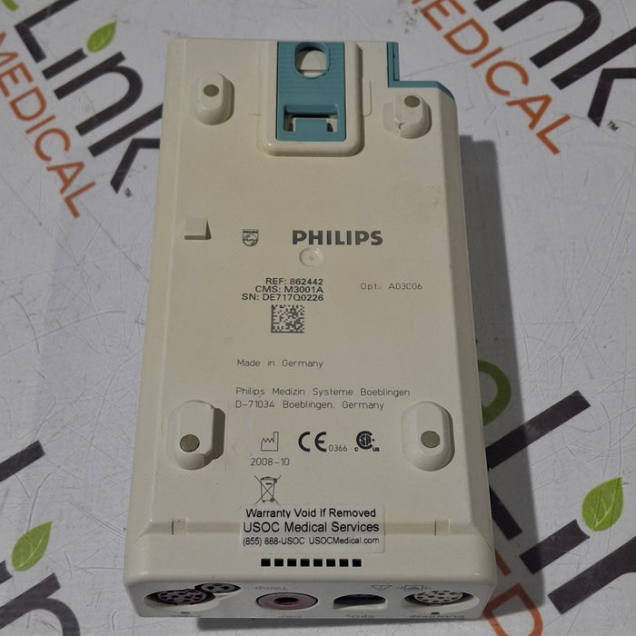 Philips M3001A-A03C06 Masimo SpO2, NIBP, ECG, Temp, IBP MMS Module
