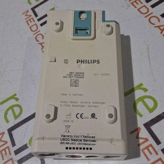 Philips M3001A-A03C06 Masimo SpO2, NIBP, ECG, Temp, IBP MMS Module
