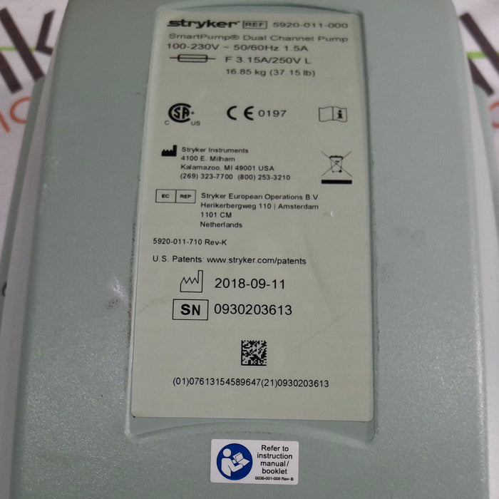 Stryker SmartPump Dual Channel Tourniquet
