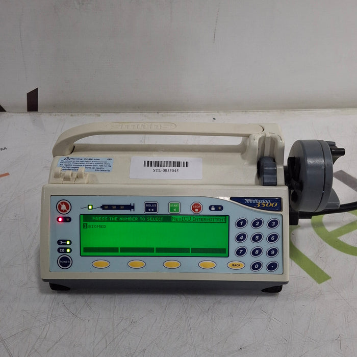 Smiths Medical Medfusion 3500 Version 5 Syringe Infusion Pump
