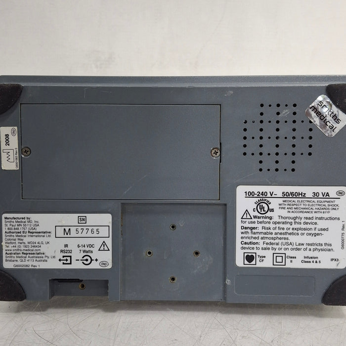 Smiths Medical Medfusion 3500 Version 5 Syringe Infusion Pump