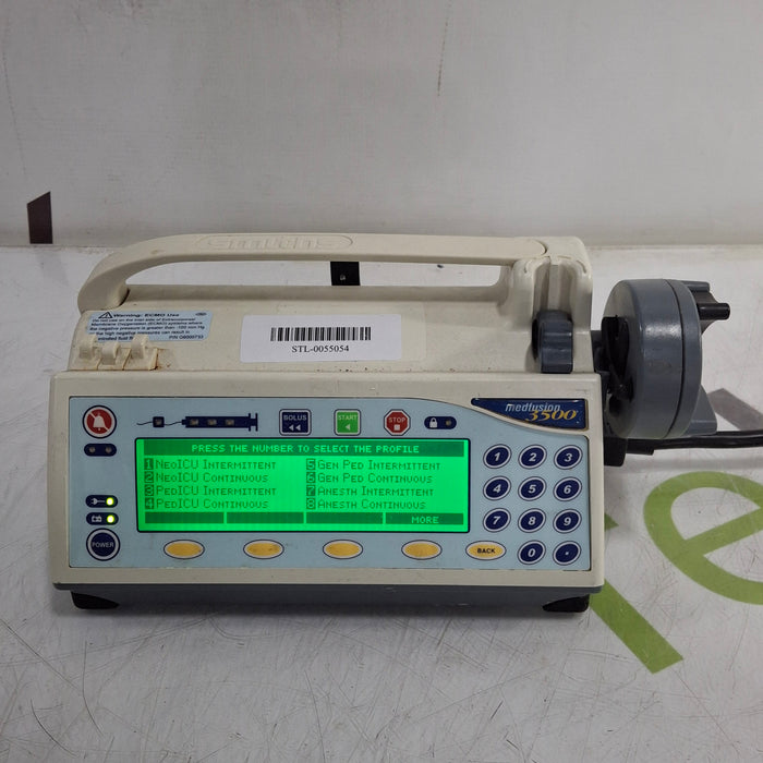 Smiths Medical Medfusion 3500 Version 5 Syringe Infusion Pump