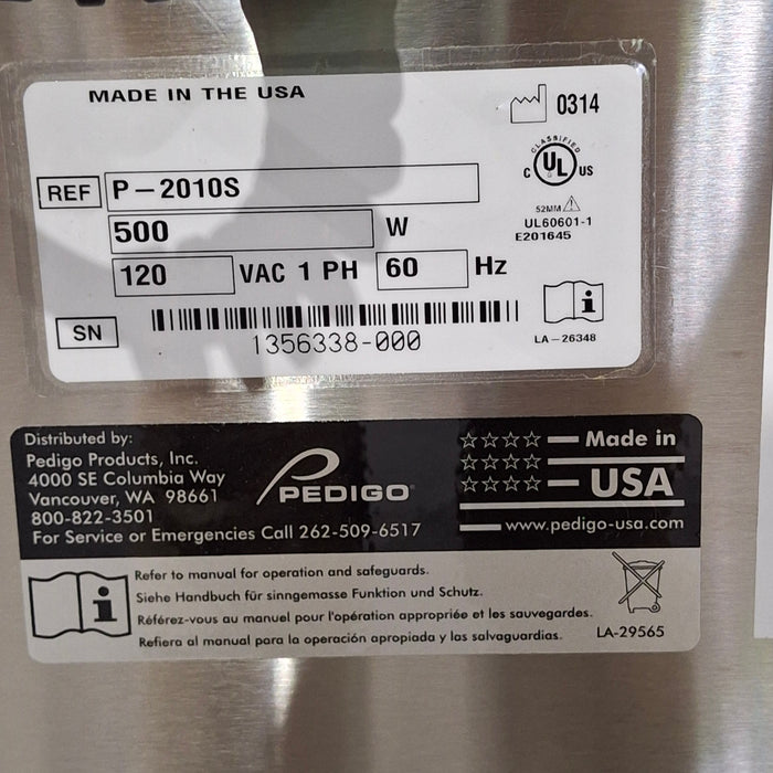 Pedigo Products, Inc. P-2010S Warming Cabinet