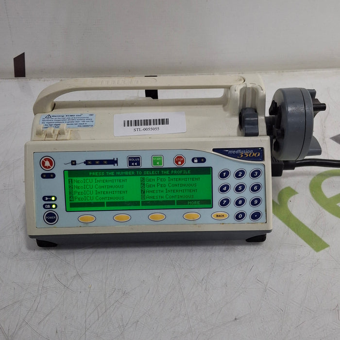Smiths Medical Medfusion 3500 Version 5 Syringe Infusion Pump