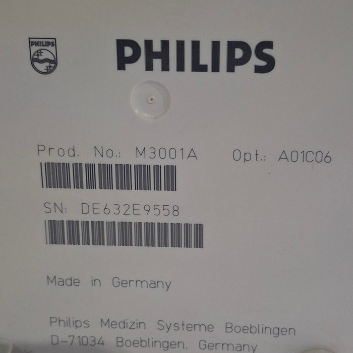Philips M3001A-A01C06 Fast SpO2, NIBP, ECG, Temp, IBP MMS Module