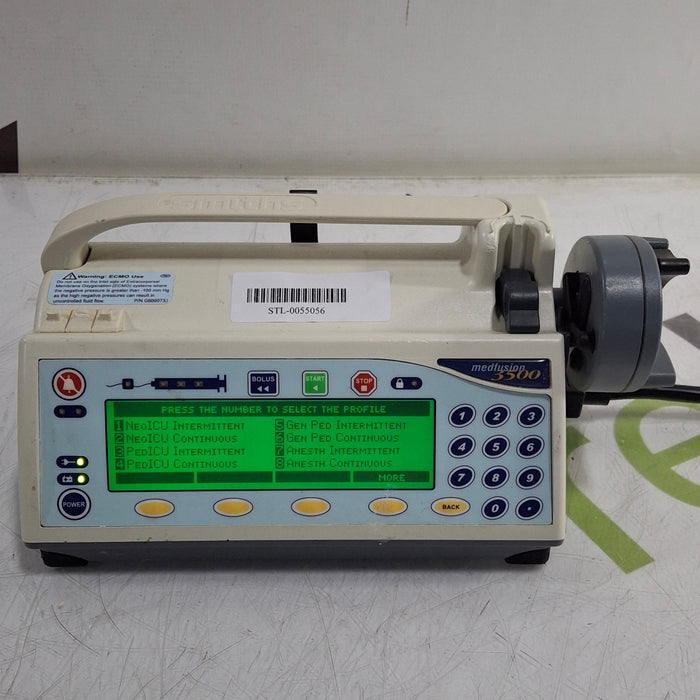 Smiths Medical Medfusion 3500 Version 5 Syringe Infusion Pump