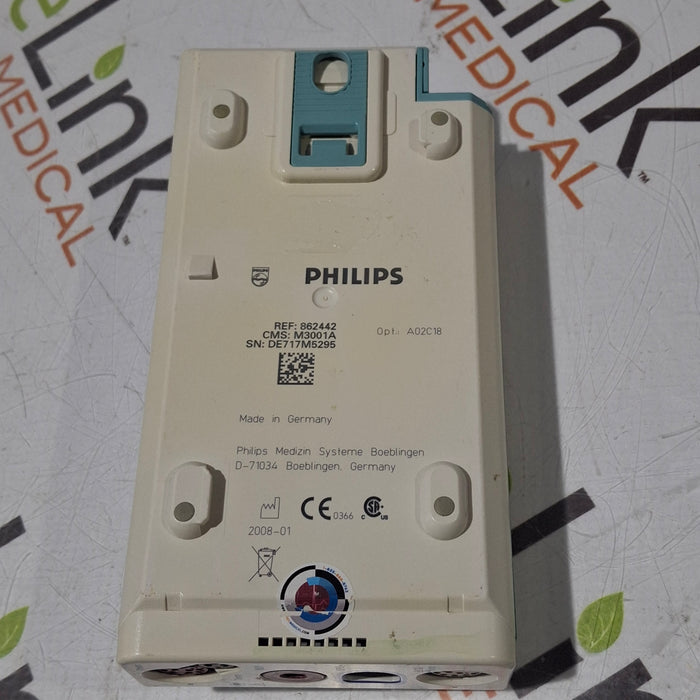 Philips M3001A-A02C18 OxiMax SpO2, NIBP, 12 lead ECG, Temp, IBP MMS Module