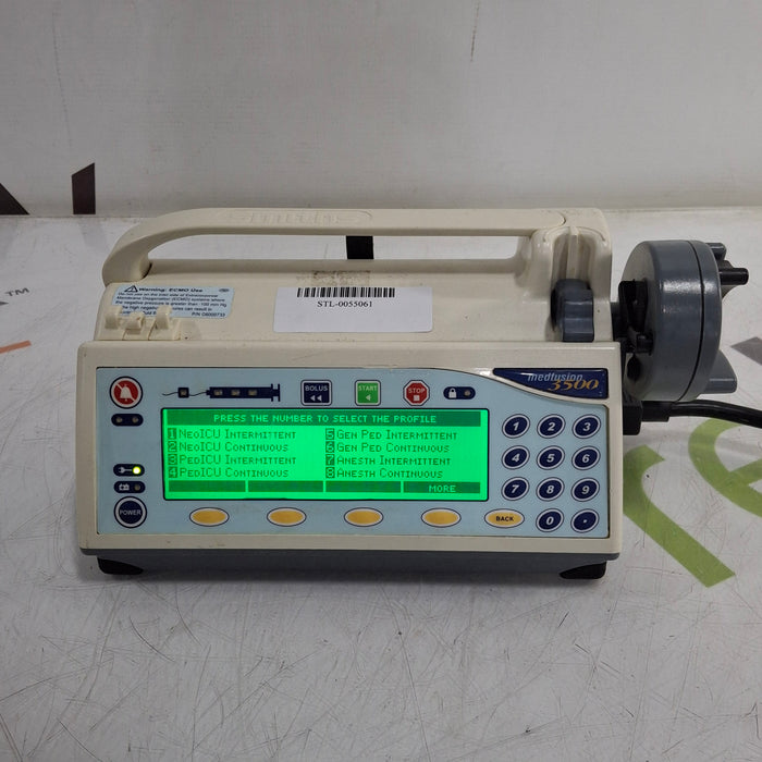 Smiths Medical Medfusion 3500 Version 5 Syringe Infusion Pump