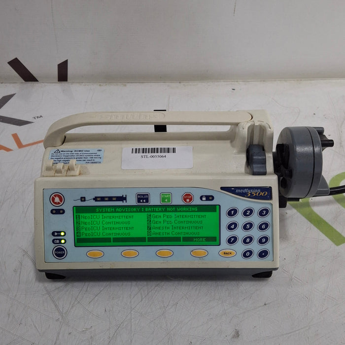 Smiths Medical Medfusion 3500 Version 5 Syringe Infusion Pump