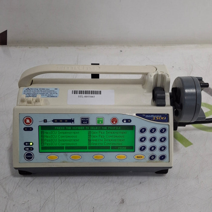 Smiths Medical Medfusion 3500 Version 5 Syringe Infusion Pump