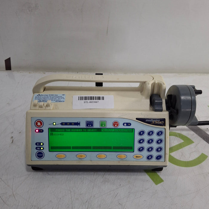 Smiths Medical Medfusion 3500 Version 5 Syringe Infusion Pump