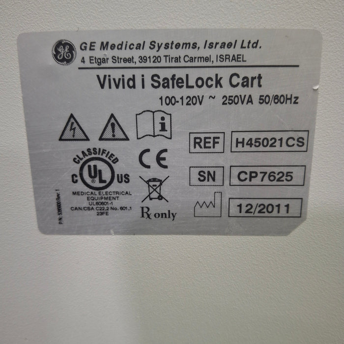 GE Healthcare Vivid i SafeLock Ultrasound Cart