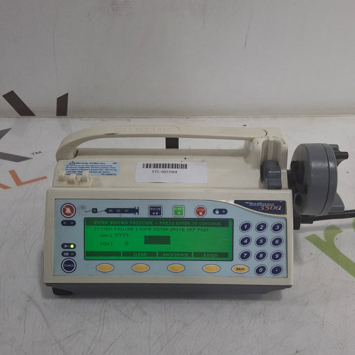 Smiths Medical Medfusion 3500 Version 5 Syringe Infusion Pump