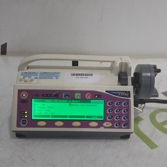 Smiths Medical Medfusion 3500 Version 6 Syringe Infusion Pump